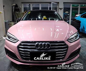 CARLIKE CL-SV-37 super gloss crystal rouge pink vinilo color car wraps Paraná Brasil