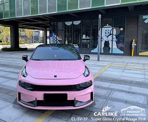 CARLIKE CL-SV-37 super gloss crystal rouge pink vinyl for lynk&co