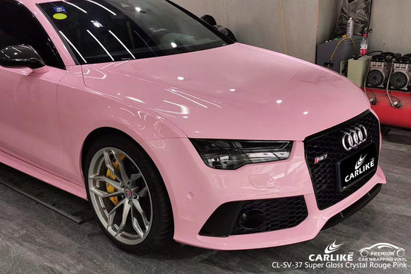 CARLIKE CL-SV-37 SUPER GLOSS CRYSTAL ROUGE PINK VINYL For Wrap Audi - CARLIKE WRAP