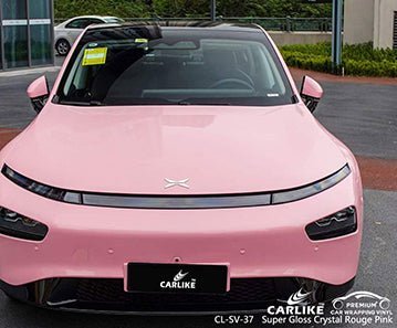 CARLIKE CL-SV-37 super gloss crystal rouge pink vinyl for xiaopeng - CARLIKE WRAP