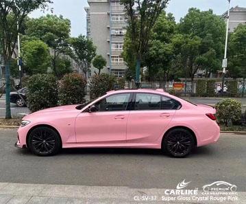 CARLIKE CL-SV-37 super gloss crystal rouge pink vinyl wrap for bmw - CARLIKE WRAP