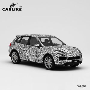 CARLIKE CL-WL004 pattern zebra high-precision printing customized car vinyl wrap for cadillac