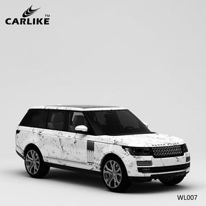 CARLIKE CL-WL007 patrón mármol blanco impresión de alta precisión envoltura de vinilo de coche personalizada para range rover