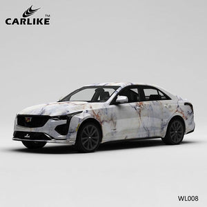 CARLIKE CL-WL008 patrón marmoleado impresión de alta precisión envoltura de vinilo de coche personalizada para cadillac