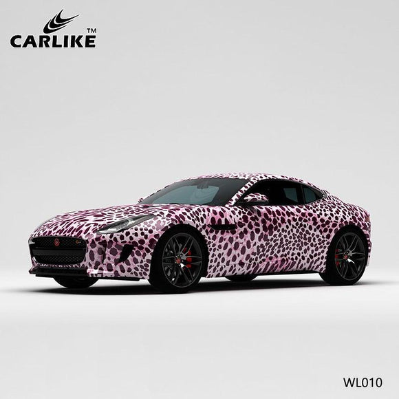 CARLIKE CL-WL010 pattern pink leopard high-precision printing customized car vinyl wrap - CARLIKE WRAP