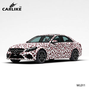 CARLIKE CL-WL011 pattern pink leopard high-precision printing customized car vinyl wrap for mercedes-benz