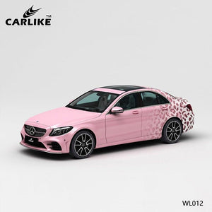 CARLIKE CL-WL012 pattern gradient pink leopard high-precision printing customized car vinyl wrap for mercedes-benz