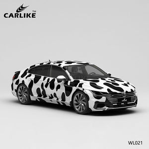 CARLIKE CL-WL021 patrón vaca impresión de alta precisión envoltura de vinilo de coche personalizada para volkswagen