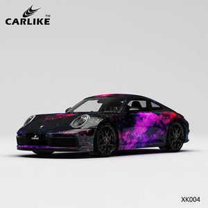 CARLIKE CL-XK004 pattern black purple starry sky high-precision printing customized car vinyl wrap