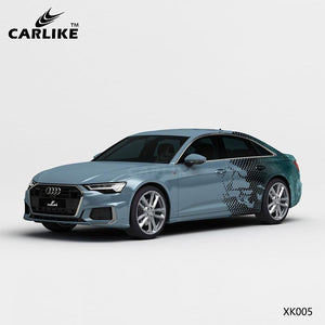 CARLIKE CL-XK005 pattern grey blue starry sky high-precision printing customized car vinyl wrap for audi