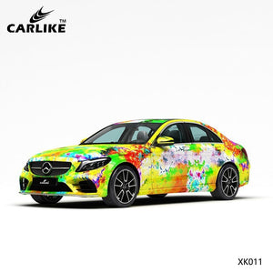 CARLIKE CL-XK011 pattern green starry sky high-precision printing customized car vinyl wrap for mercedes-benz