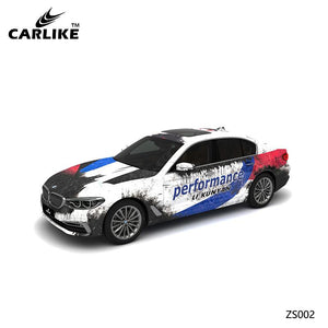 CARLIKE CL-ZS002 pattern biochemical police high-precision printing customized car vinyl wrap for bmw