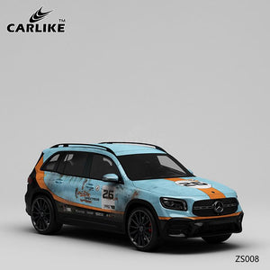 CARLIKE CL-ZS008 rusty gulf oil painting high-precision printing customized car vinyl wrap for mercedes-benz