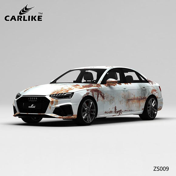 CARLIKE CL-ZS009 pattern old rust high-precision printing customized car vinyl wrap for audi - CARLIKE WRAP