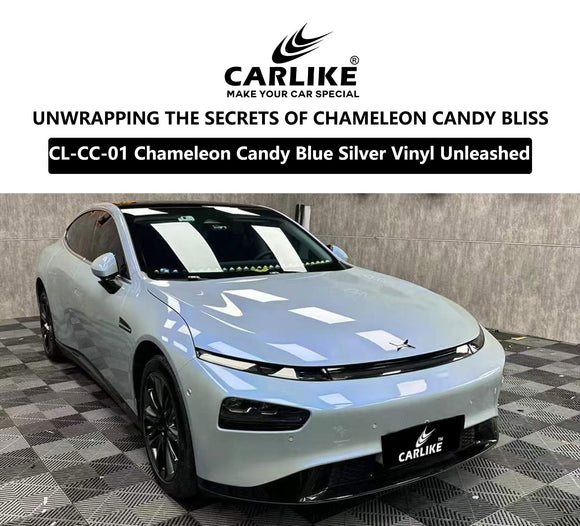 CL-CC-01 Chameleon Candy Blue Silver Vinyl Sticker Film Supplier - CARLIKE WRAP