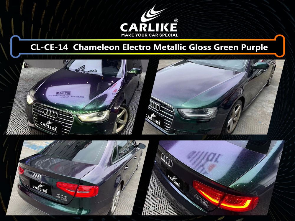 CL-CE-14 CHAMELEON ELECTRO METALLIC GLOSS GREEN PURPLE VINYL FOR AUDI - CARLIKE WRAP