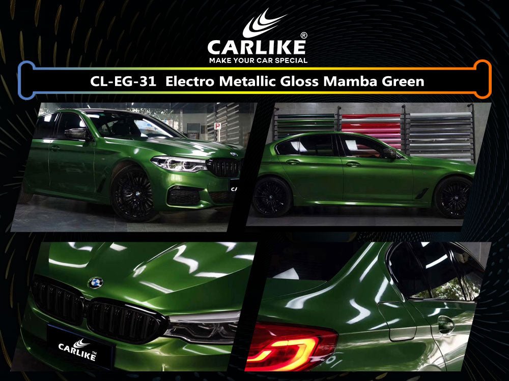 CL-EG-31 ELECTRO METALLIC GLOSS MAMBA GREEN VINYL FOR BMW - CARLIKE WRAP