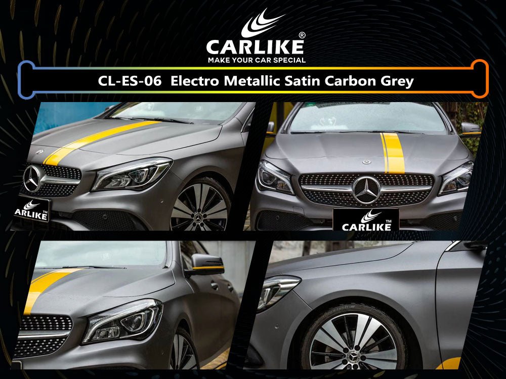 CL-ES-06 ELECTRO METALLIC SATIN CARBON GREY VINYL FOR BENZ - CARLIKE WRAP