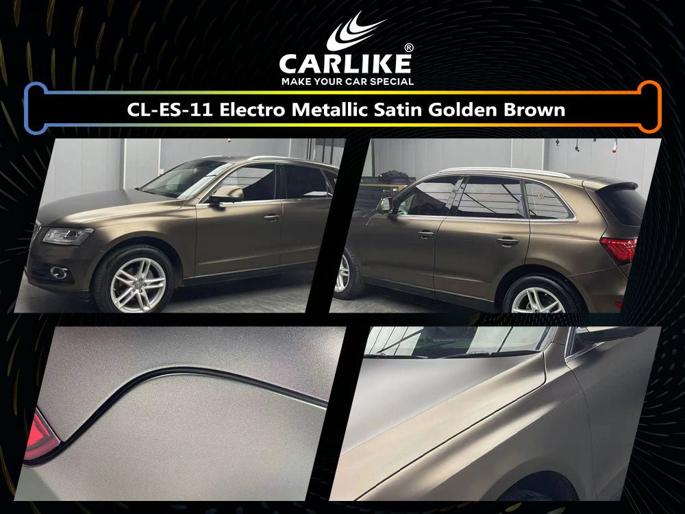 CL-ES-11 ELECTRO METALLIC SATIN GOLDEN BROWN VINYL FOR AUDI - CARLIKE WRAP