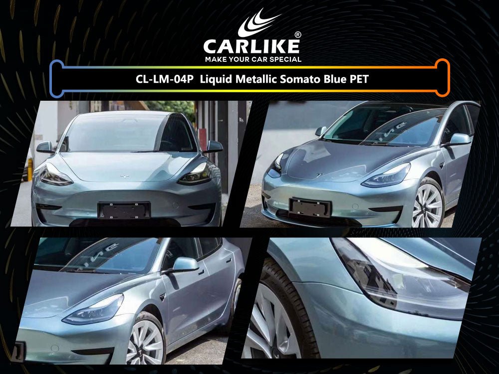 CL-LM-04P LIQUID METALLIC SOMATO BLUE PET VINYL FOR TESLA - CARLIKE WRAP