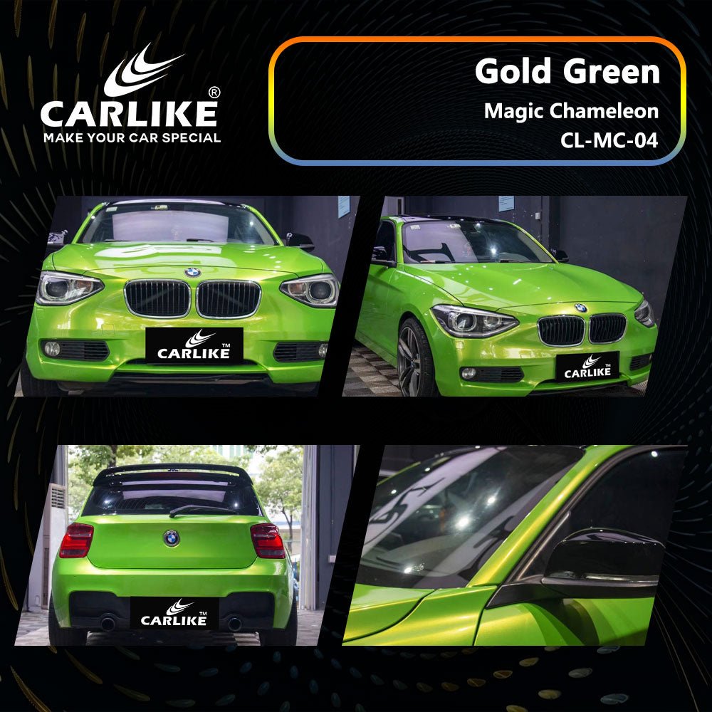 CL-MC-04 MAGIC CHAMELEON GOLD GREEN VINYL FOR TESLA - CARLIKE WRAP