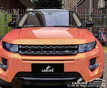 CL-MC-05 gloss magic coral light pink vinyl for range rover - CARLIKE WRAP