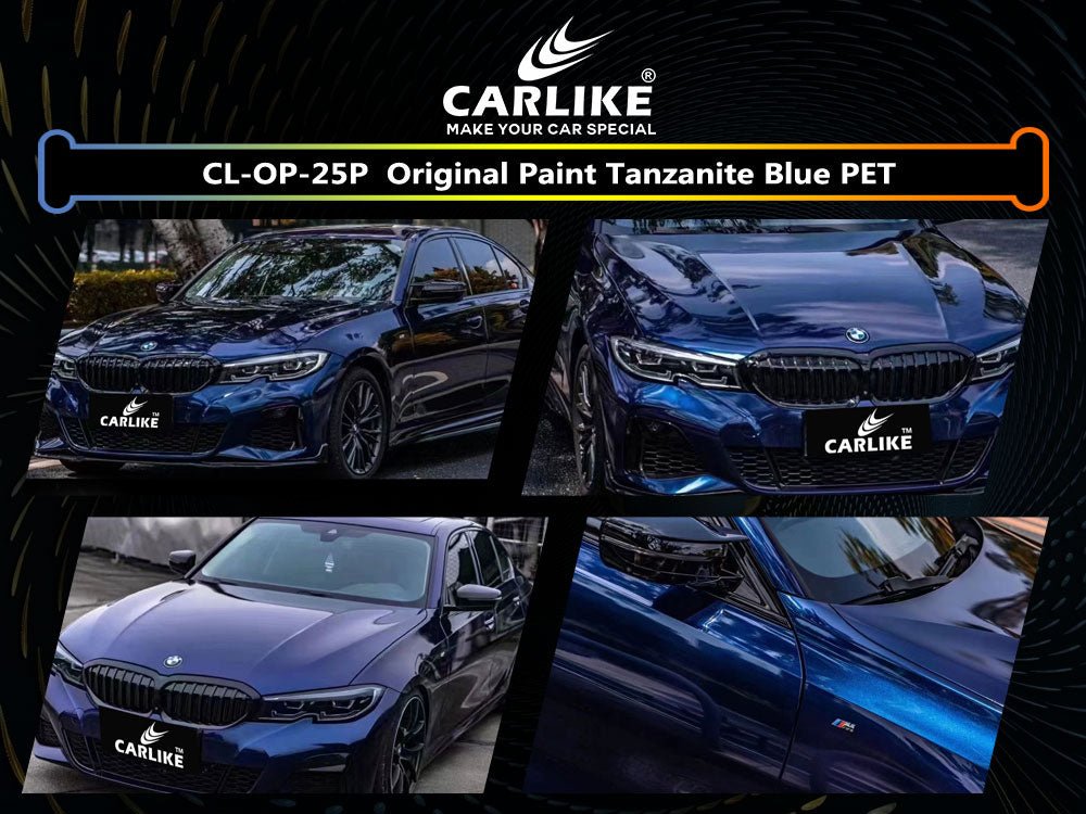 CL-OP-25P ORIGINAL PAINT TANZANITE BLUE PET VINYL FOR BMW - CARLIKE WRAP