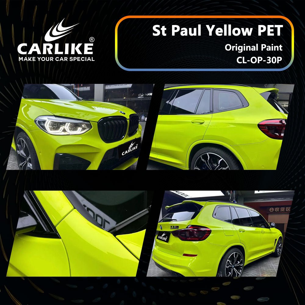 CL-OP-30 ORIGINAL PAINT ST PAUL YELLOW PET VINYL FOR BMW - CARLIKE WRAP