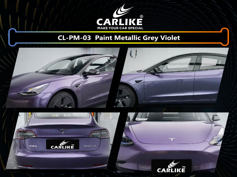 CL-PM-03 PAINT METALLIC GREY VIOLET VINYL FOR TESLA