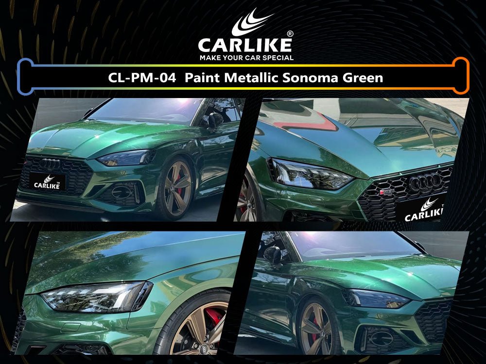CL-PM-04 PAINT METALLIC SONOMA GREEN VINYL FOR AUDI - CARLIKE WRAP