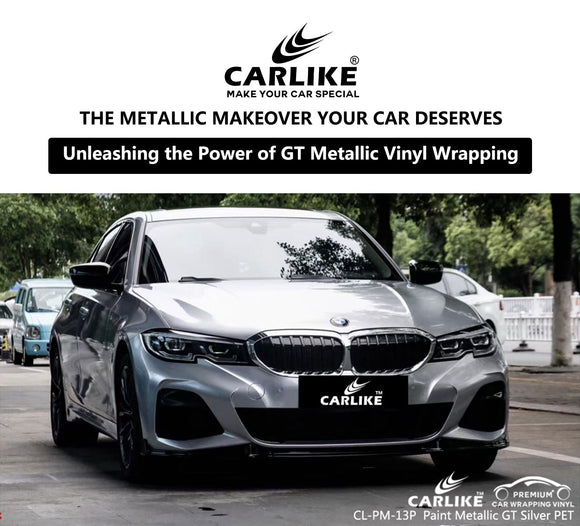 CL-PM-13 Paint Metallic Gt Silver Vinyl For BMW Car Wrap Supplier - CARLIKE WRAP