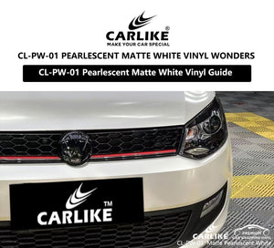 CL-PW-01 Pearlescent Matte White Vinyl Sticker For VOLKSWAGEN Car Vinyl Supplier