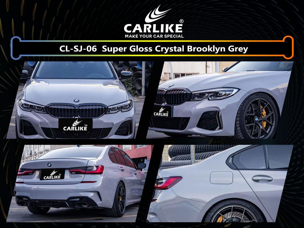 CL-SJ-06 SUPER GLOSS CRYSTAL BROOKLYN GREY VINYL FOR BMW - CARLIKE WRAP
