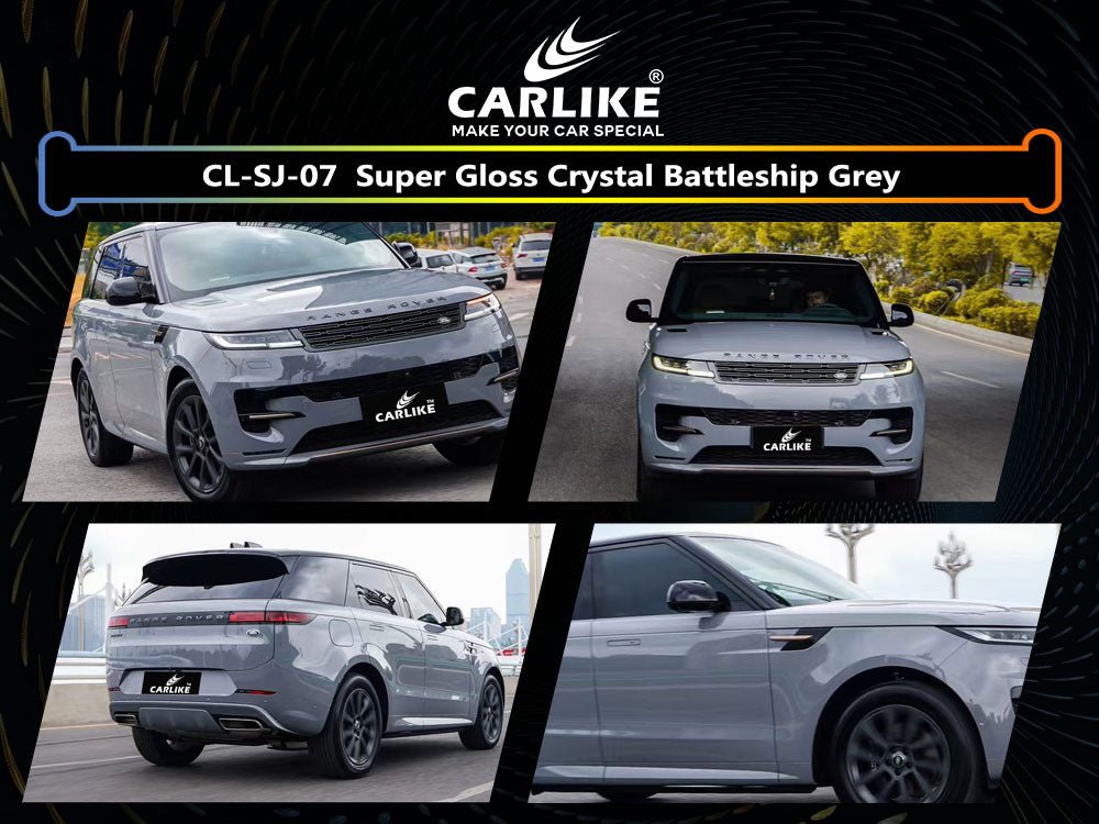 CL-SJ-07 SUPER GLOSS CRYSTAL BATTLESHIP GREY VINYL FOR LAND ROVER - CARLIKE WRAP