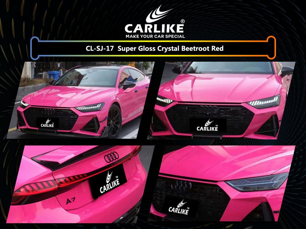 CL-SJ-17 SUPER GLOSS CRYSTAL BEETROOT RED VINYL FOR AUDI - CARLIKE WRAP