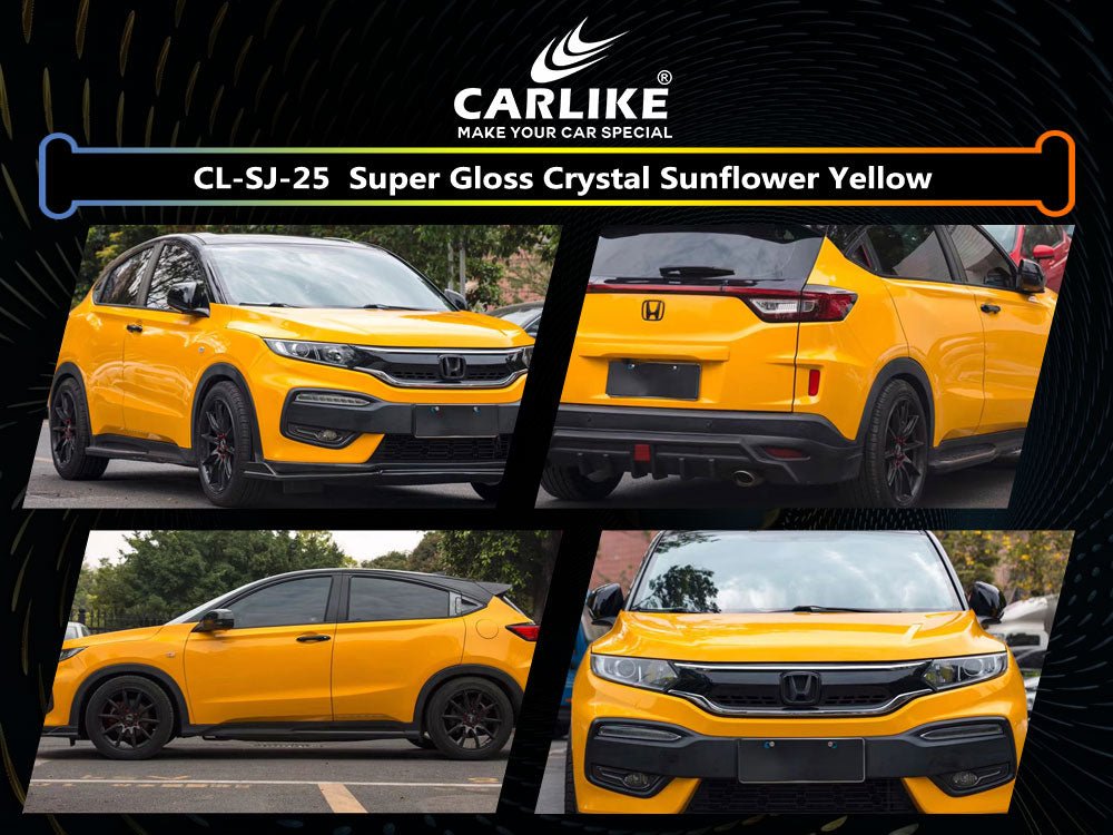 CL-SJ-25 SUPER GLOSS CRYSTAL SUNFLOWER YELLOW VINYL FOR HONDA - CARLIKE WRAP