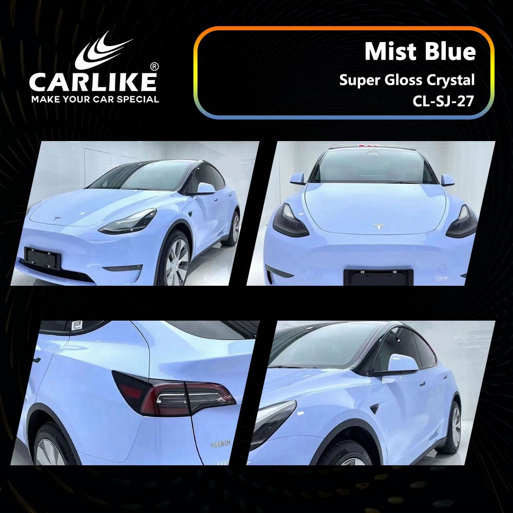 CL-SJ-27 SUPER GLOSS CRYSTAL MIST BLUE VINYL FOR TESLA - CARLIKE WRAP