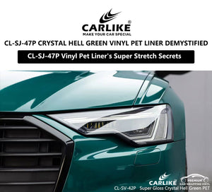 CL-SJ-47P Super Gloss Crystal Hell Green Vinyl Pet Liner Film Supplier