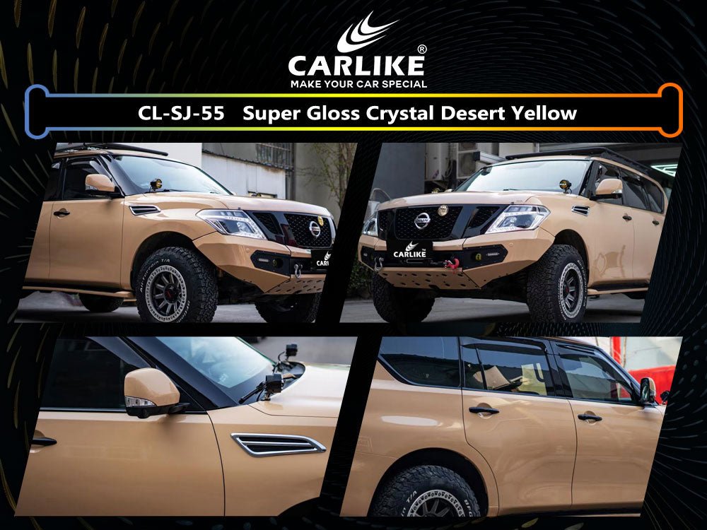 CL-SJ-55 SUPER GLOSS CRYSTAL DESERT YELLOW VINYL FOR NISSAN - CARLIKE WRAP
