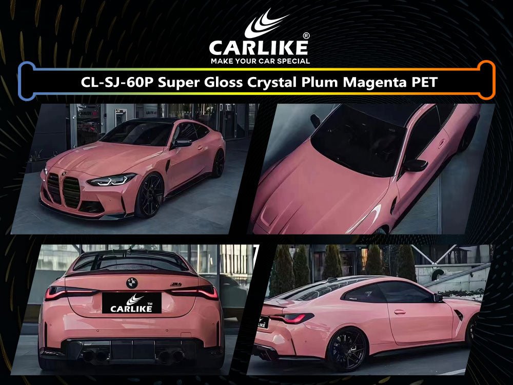 CL-SJ-60 SUPER GLOSS CRYSTAL PLUM MAGENTA PET VINYL FOR BMW - CARLIKE WRAP