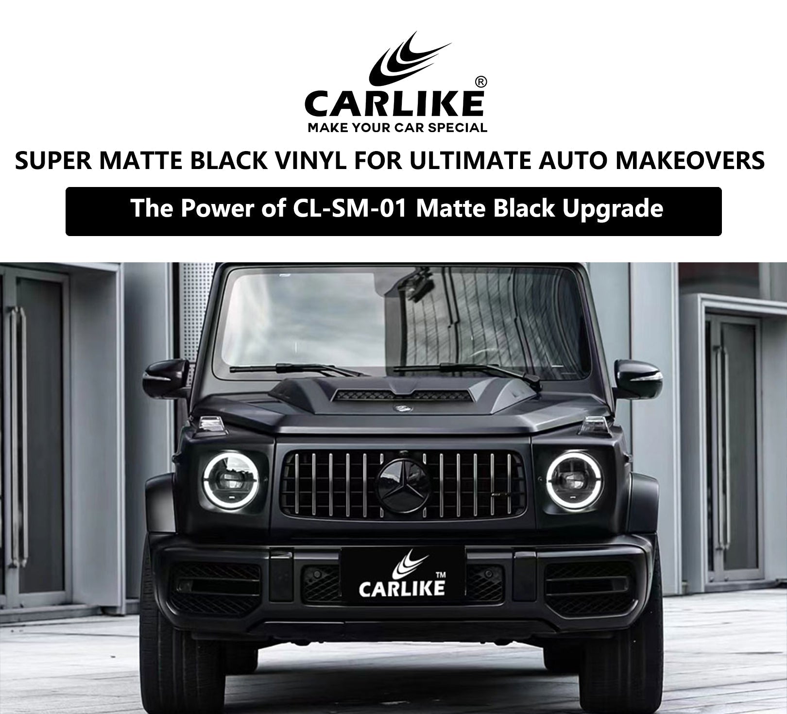 CL-SM-01 Super Matte Black Vinyl For MERCEDES-BENZ Car Vinyl Sticker
