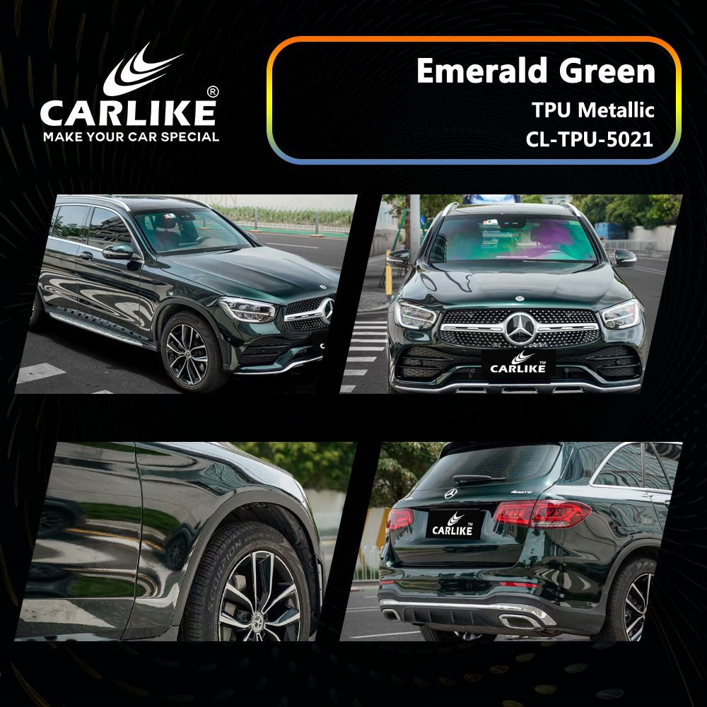 CL-TPU-5021 TPU METALLIC EMERALD GREEN VINYL FOR BENZ - CARLIKE WRAP