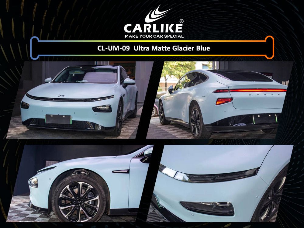 CL-UM-09 ULTRA MATTE GLACIER BLUE VINYL FOR XPENG MOTORS - CARLIKE WRAP