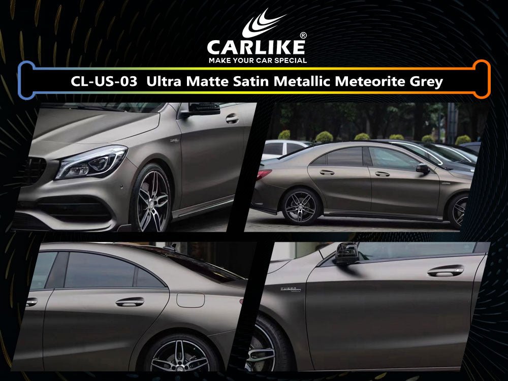 CL-US-03 ULTRA MATTE SATIN METALLIC METEORITE GREY VINYL FOR BENZ - CARLIKE WRAP