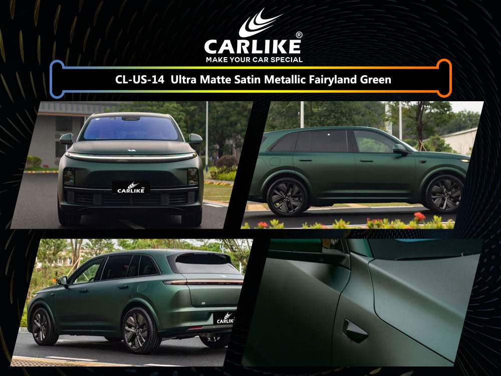 CL-US-14 ULTRA MATTE SATIN METALLIC FAIRYLAND GREEN VINYL FOR LI AUTO - CARLIKE WRAP