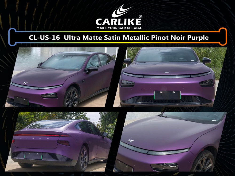 CL-US-16 ULTRA MATTE SATIN METALLIC PINOT NOIR PURPLE VINYL FOR XIAOPENG - CARLIKE WRAP