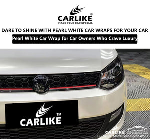 Dare to Shine: Pearl White Car Wrap for Car Owners Who Crave Luxury