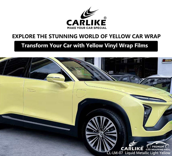 Rev Up Your Ride: Exploring the Stunning World of Yellow Car Wrap Vinyl Films - CARLIKE WRAP