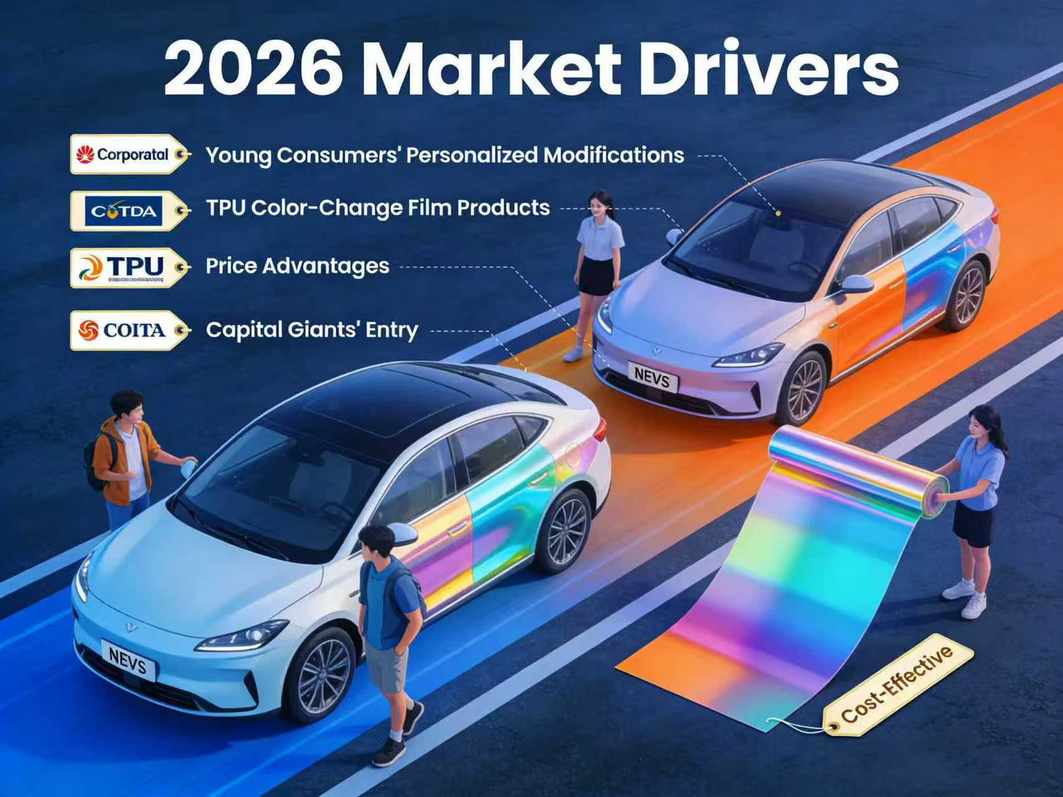 Why Colored TPU Color-Change Film Will Become Mainstream in 2026？ - CARLIKE WRAP