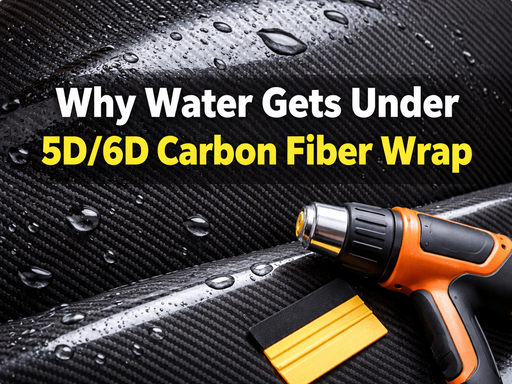 Why Water Gets Under 5D/6D Carbon Fiber Wrap - CARLIKE WRAP